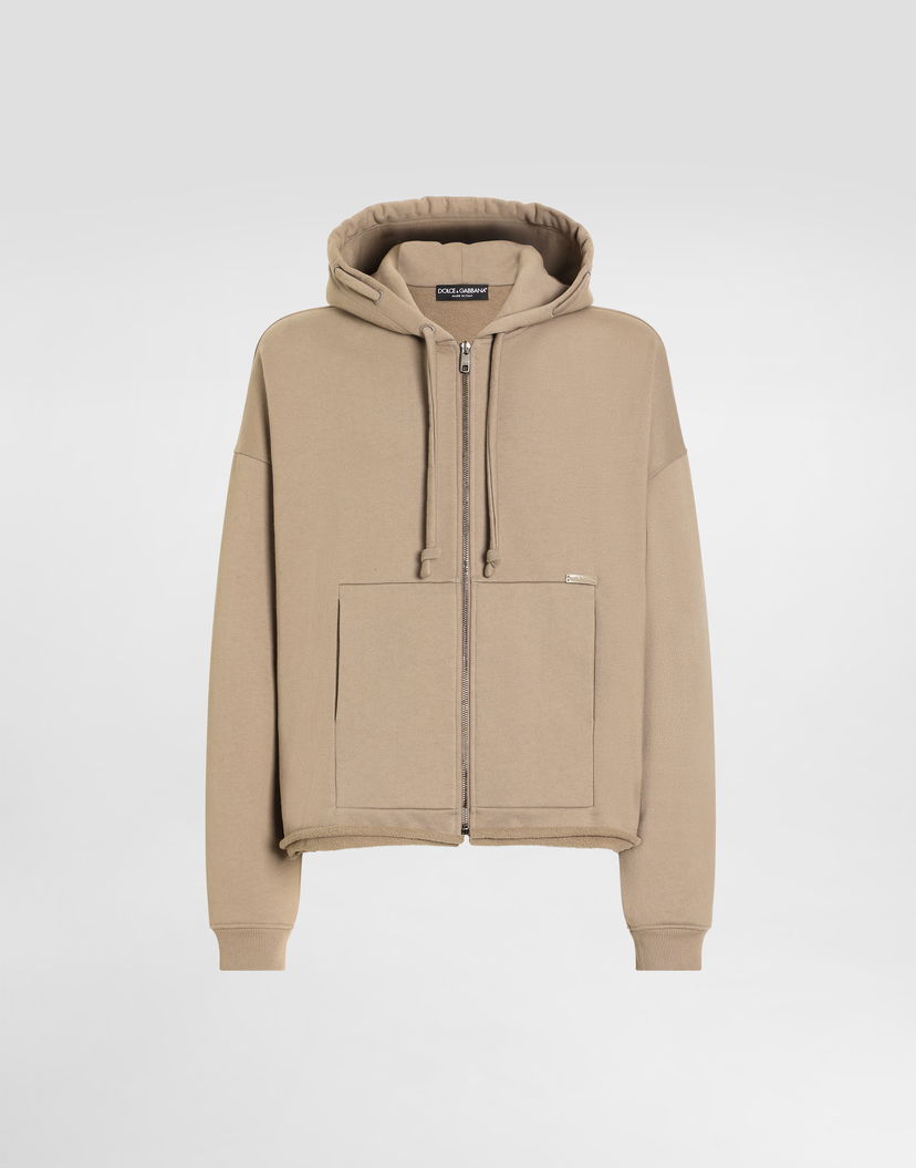 Суитчър Dolce & Gabbana Dolce & Gabbana Zip-Up Hoodie Бежово | G9BVJTG7PLAM0160
