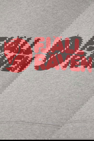 Суитчър FJÄLLRÄVEN Fjallraven Logo Pullover Hoodie with Drawstring and Kangaroo Pocket Сиво | F84144, 4