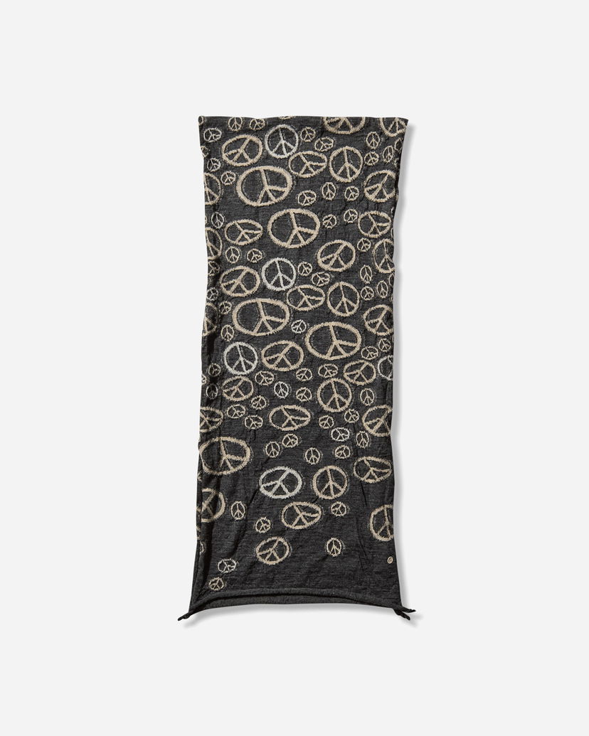Шал KAPITAL Fulling Wool Peace Mark Happy Scarf Многоцветен | EK-1819XM BLACK