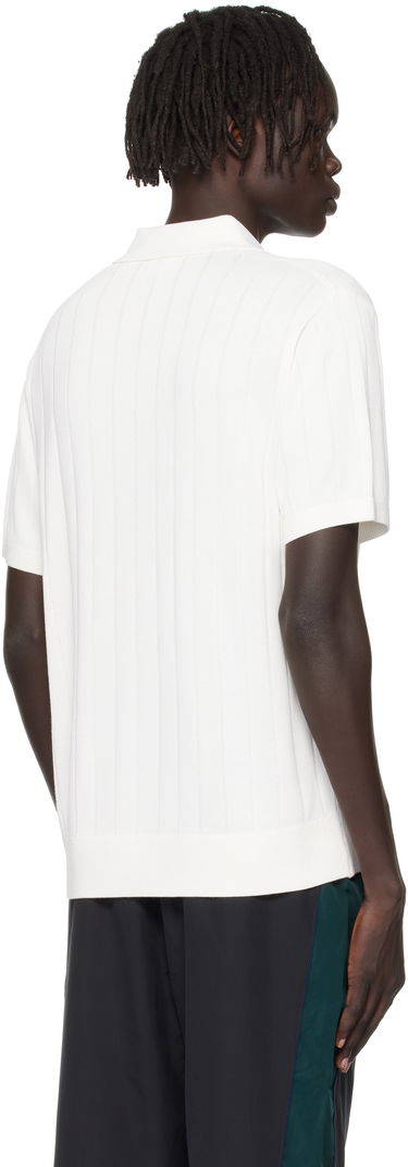 Поло тениска Lacoste Ribbed Knit Polo Бяло | AH5339_70V, 2