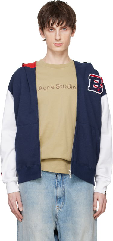 Суитчър BAPE Shark Full Zip Hoodie Синьо | 001ZPK70115301M, 0