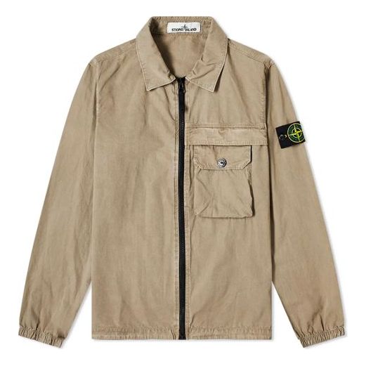 Ветровка Stone Island Zipper Pocket Washed Jacket Бежово | 7315107WN-V0168, 0