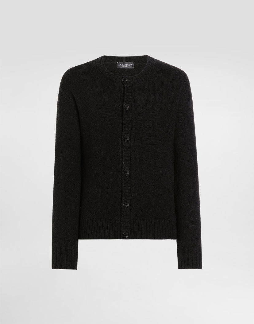 Пуловер Dolce & Gabbana Dolce & Gabbana Wool Blend Button Cardigan Черно | GXV59TJFMILN0021