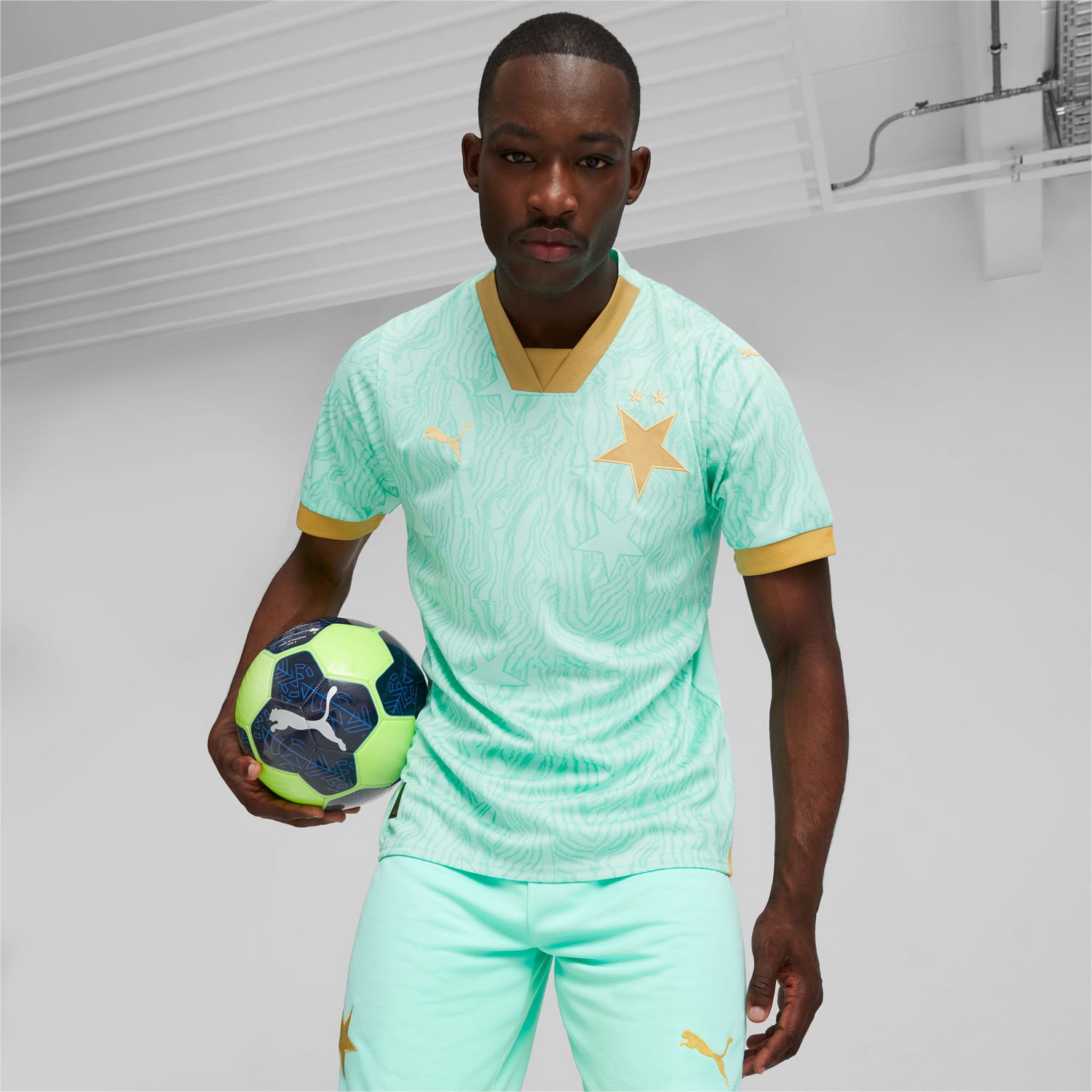 Фланелка Puma SK Slavia Praga 23/24 Тюркоазено | 770843_03, 0