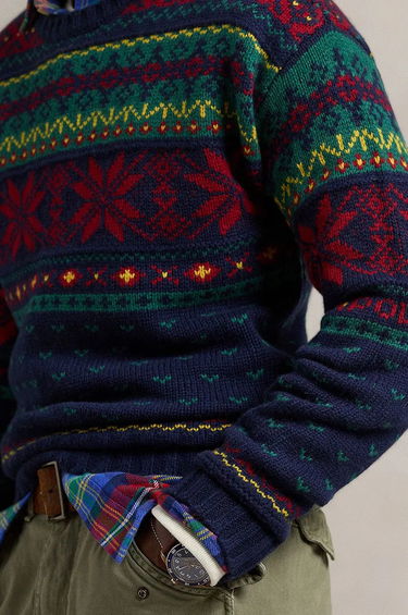 Пуловер Polo by Ralph Lauren Fair Isle Wool Sweater Синьо | 710949297, 3
