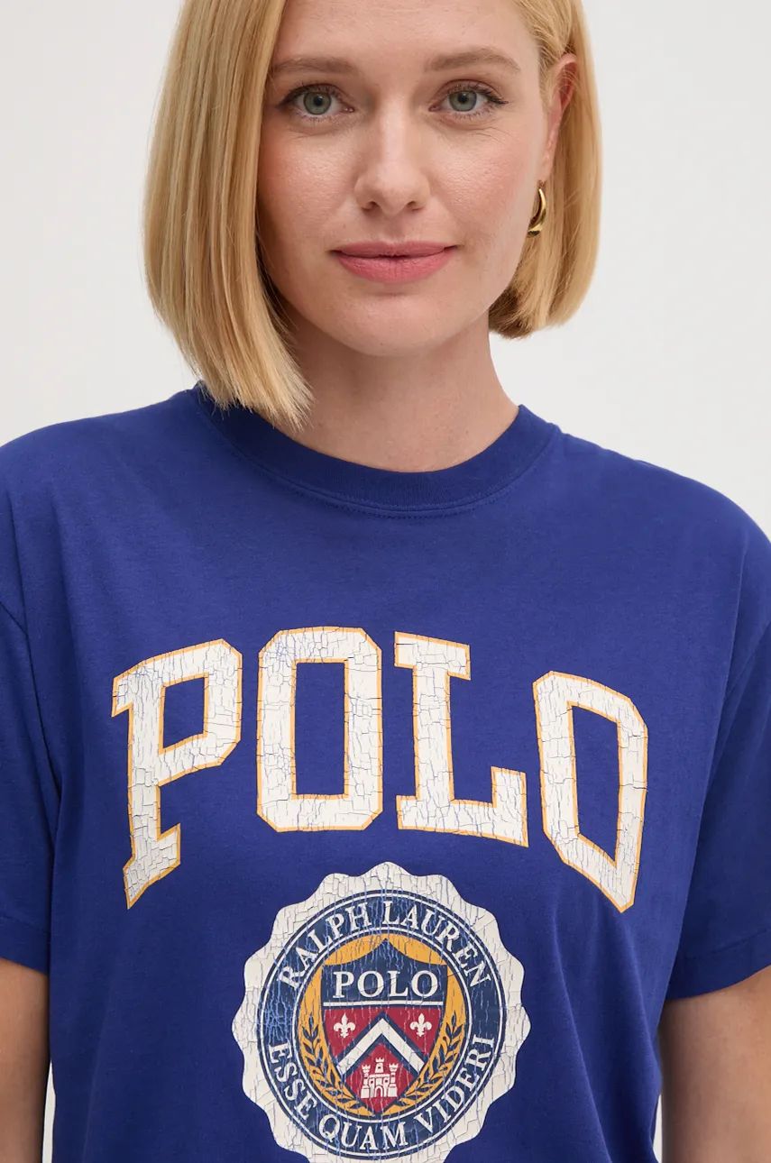 Тениска Polo by Ralph Lauren T-Shirt With Print Синьо | 211941206, 0