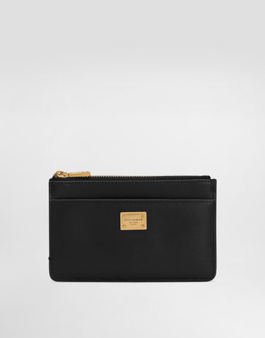 Портфейл Dolce & Gabbana Dolce & Gabbana Plongé Calfskin Card Holder Черно | BI1261A9S2580999, 0