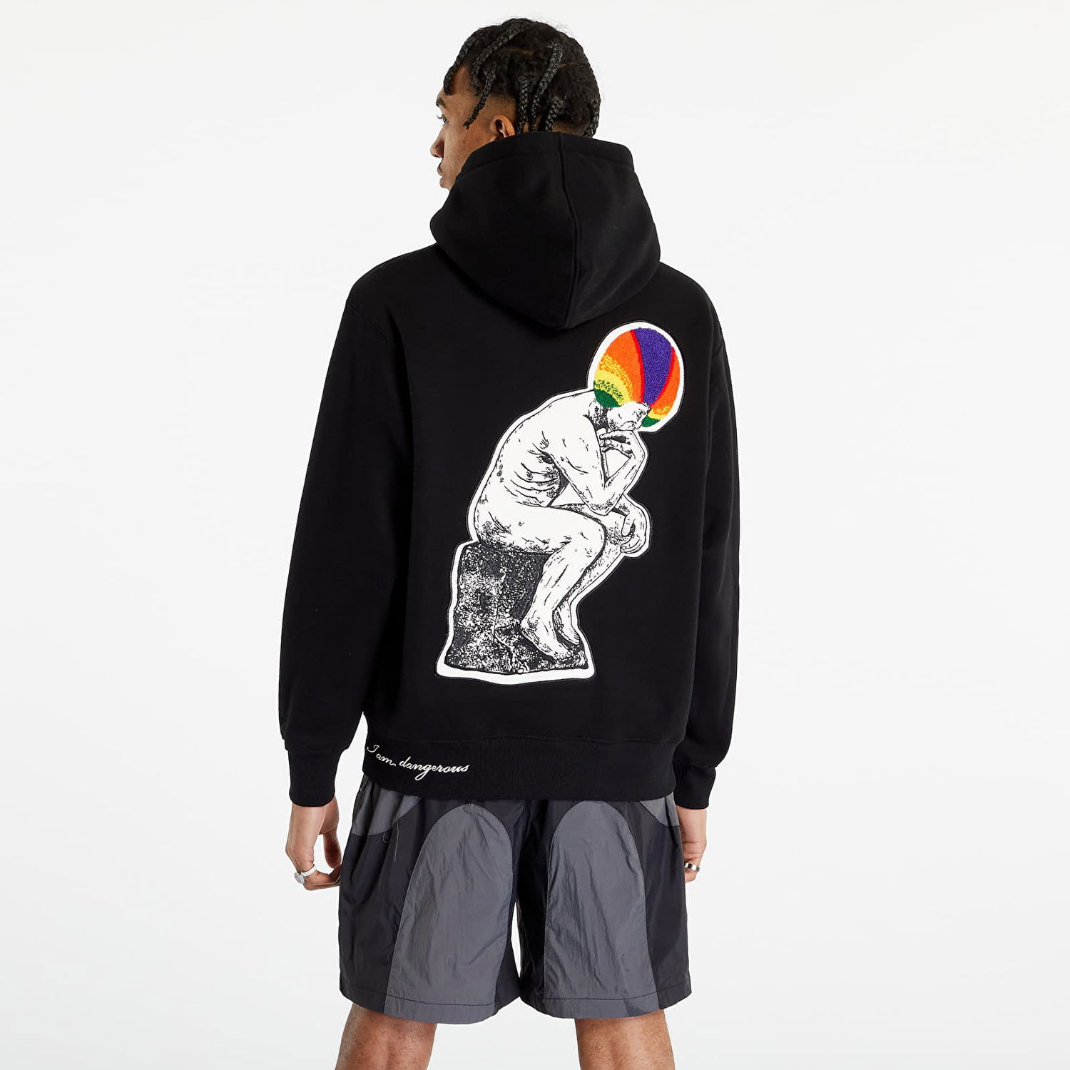 Суитчър Pleasures Discourse Hoodie Черно | P23SP023 BLACK, 0