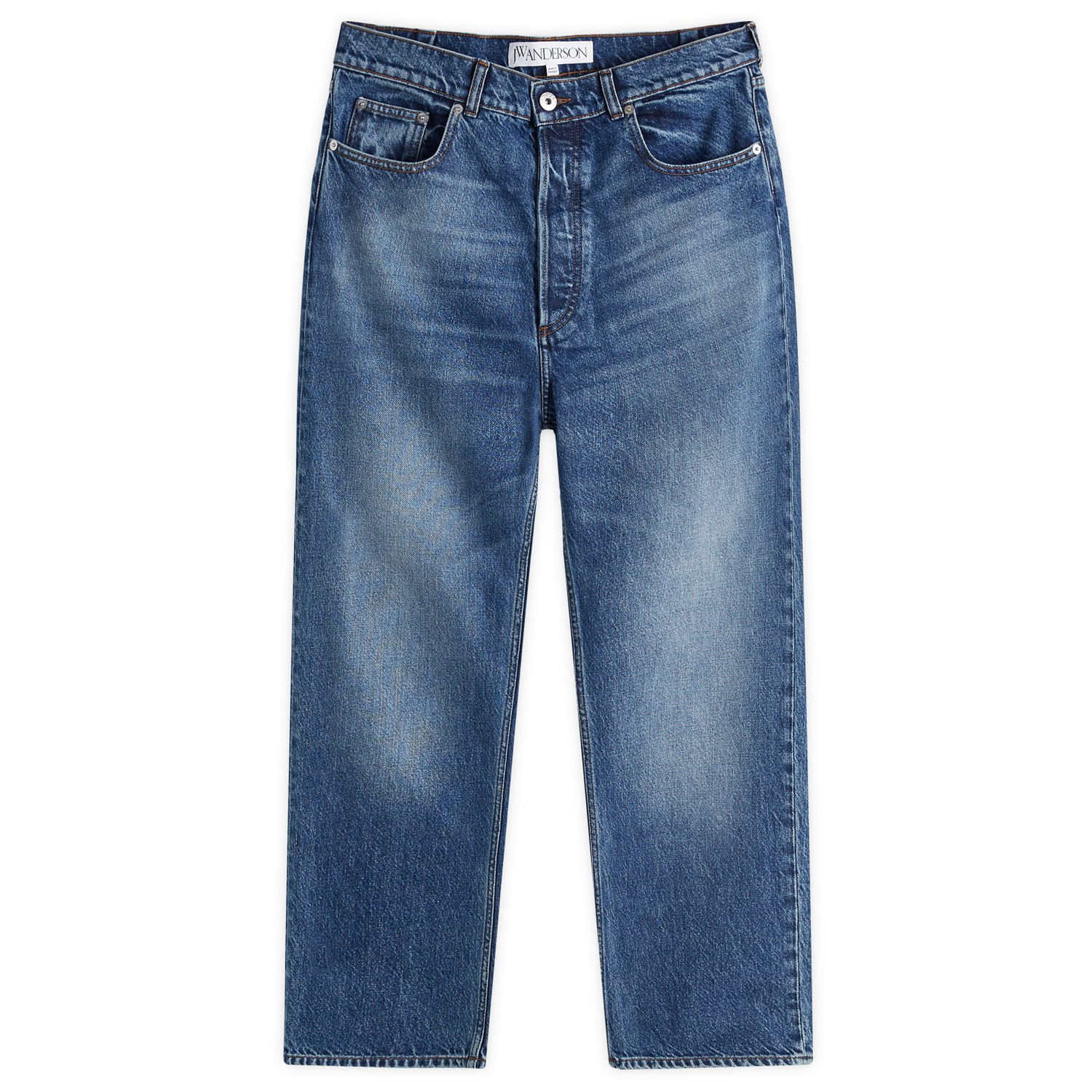 Дънки JW Anderson Cropped Straight Leg Jeans Синьо | DT0094-PG1619-844, 0