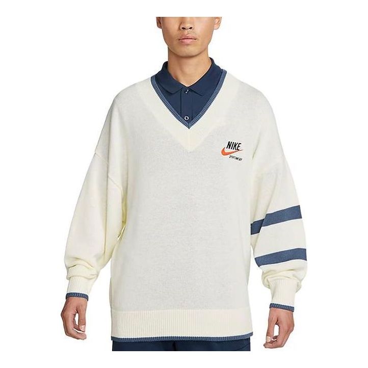 Пуловер Nike Trend V-Neck Sweater Бяло | DX0009-133, 0