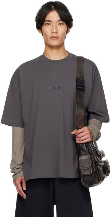 Тениска VETEMENTS VETEMENTS Metal Logo Regular Fit T-Shirt Сиво | UH76TR600M, 0