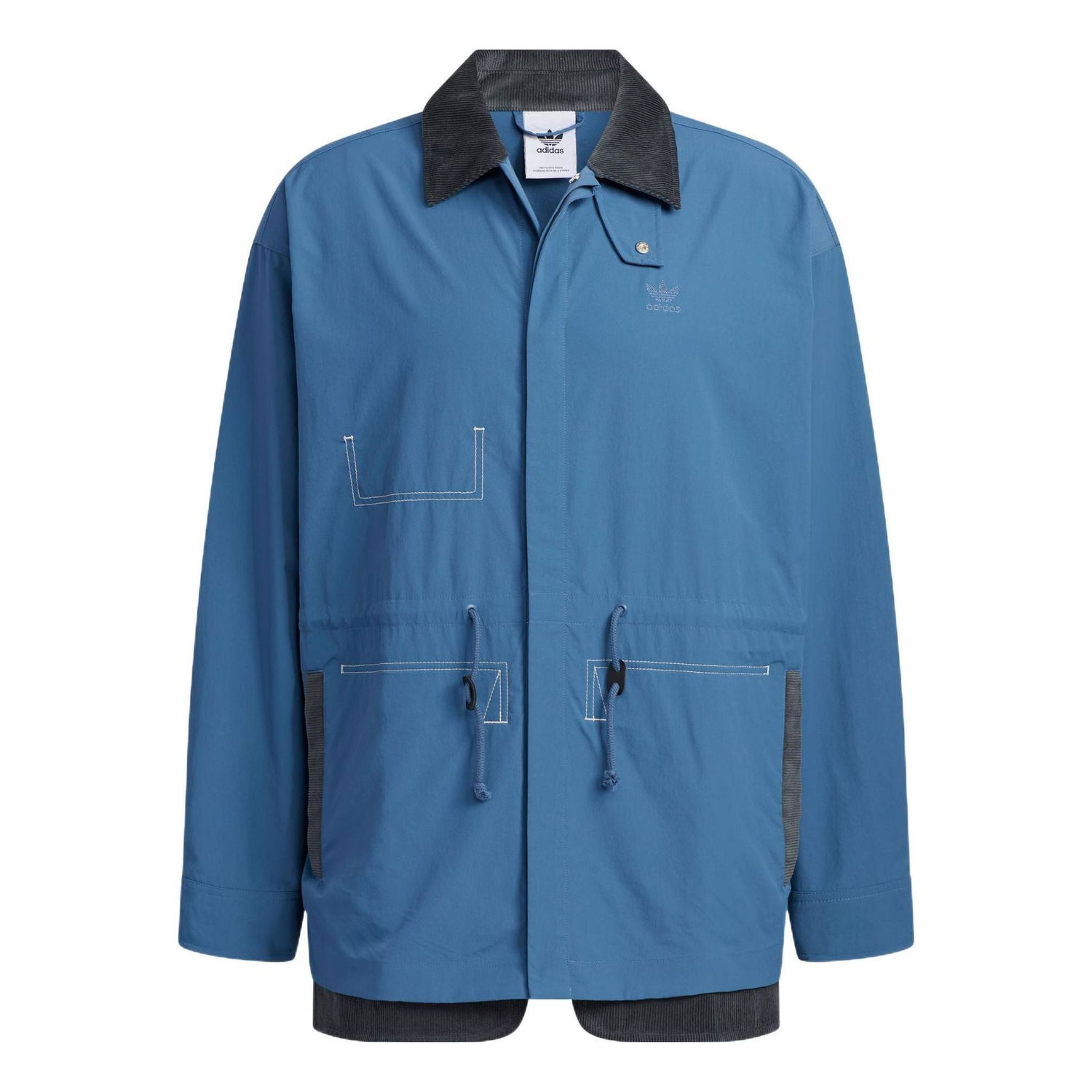 Риза adidas Originals Men's Woven Overshirt Синьо | HY7240, 0