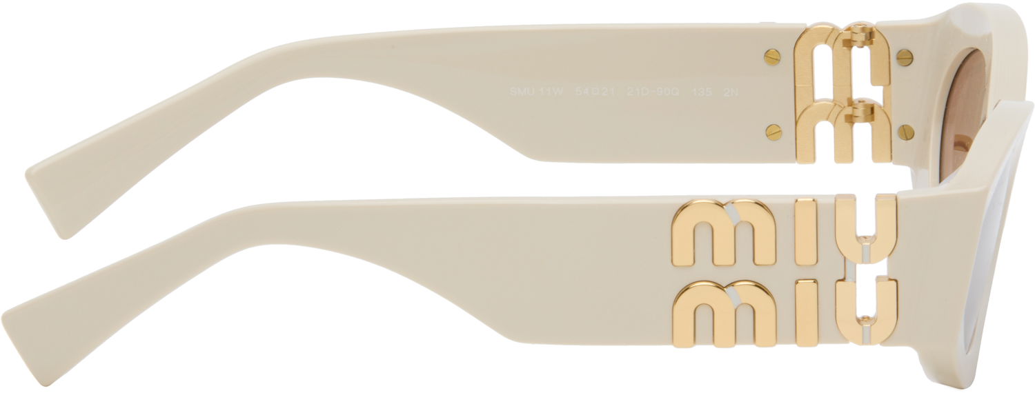 Слънчеви очила Miu Miu Miu Glimpse Curved-Frame Sunglasses Бежово | 0MU 11WS 8056262510360, 1