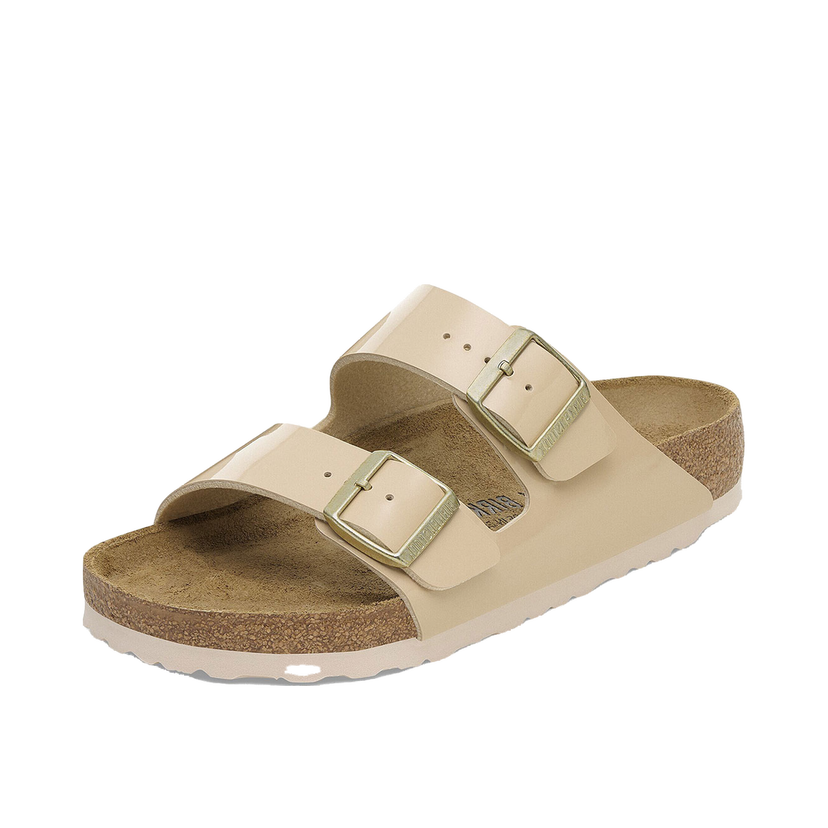 Кецове и обувки Birkenstock Arizona Birko-Flor Patent Regular Fit Sandal Бежово | 1013069