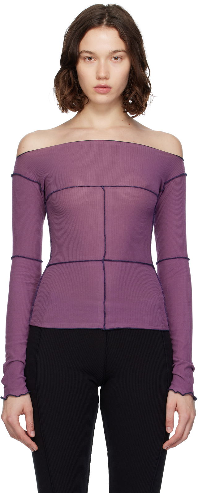 Baserange Cinder Off-the-Shoulder Top