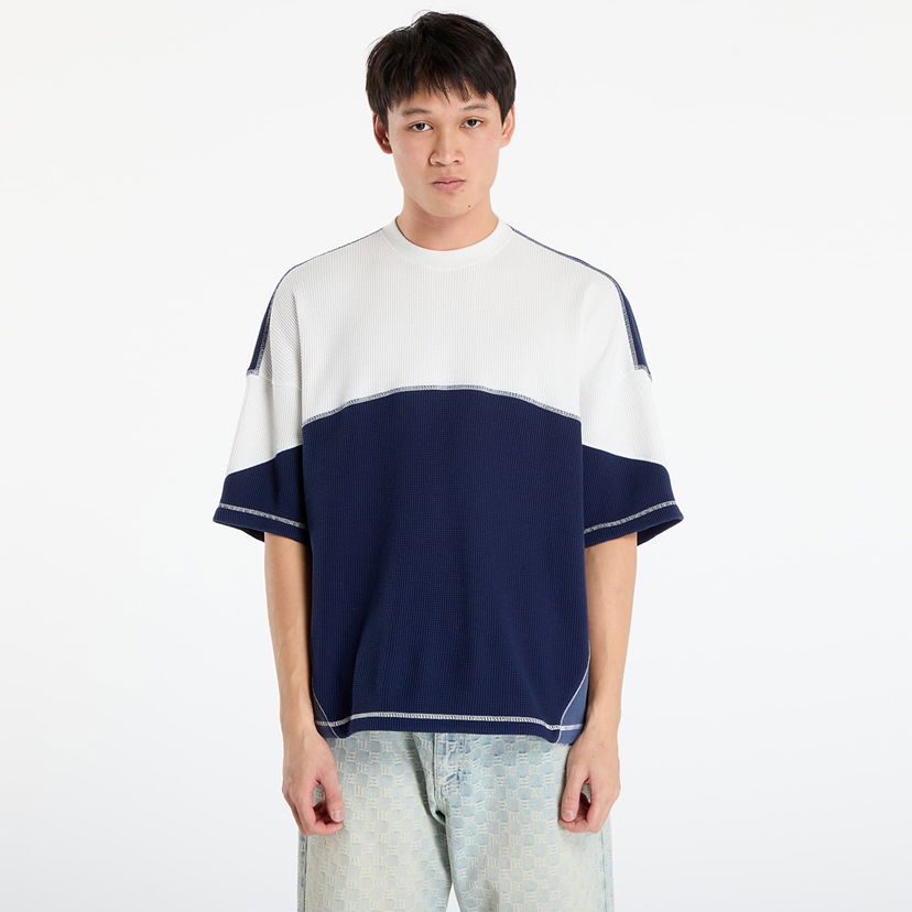 Тениска adidas Originals La Cienega Waffle-Knit Colorblock Short Sleeve Sports T-Shirt Бяло | JX6162