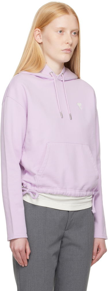 Суитчър AMI AMI Paris Ami de Coeur Cropped Hoodie Лилаво | FSW260.730, 1