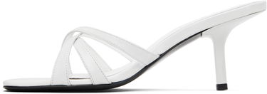 Грижа за обувките BY FAR BY FAR Julie Creased Calf Leather Heeled Sandals Бяло | MWFHO020CL034WH025PL, 2