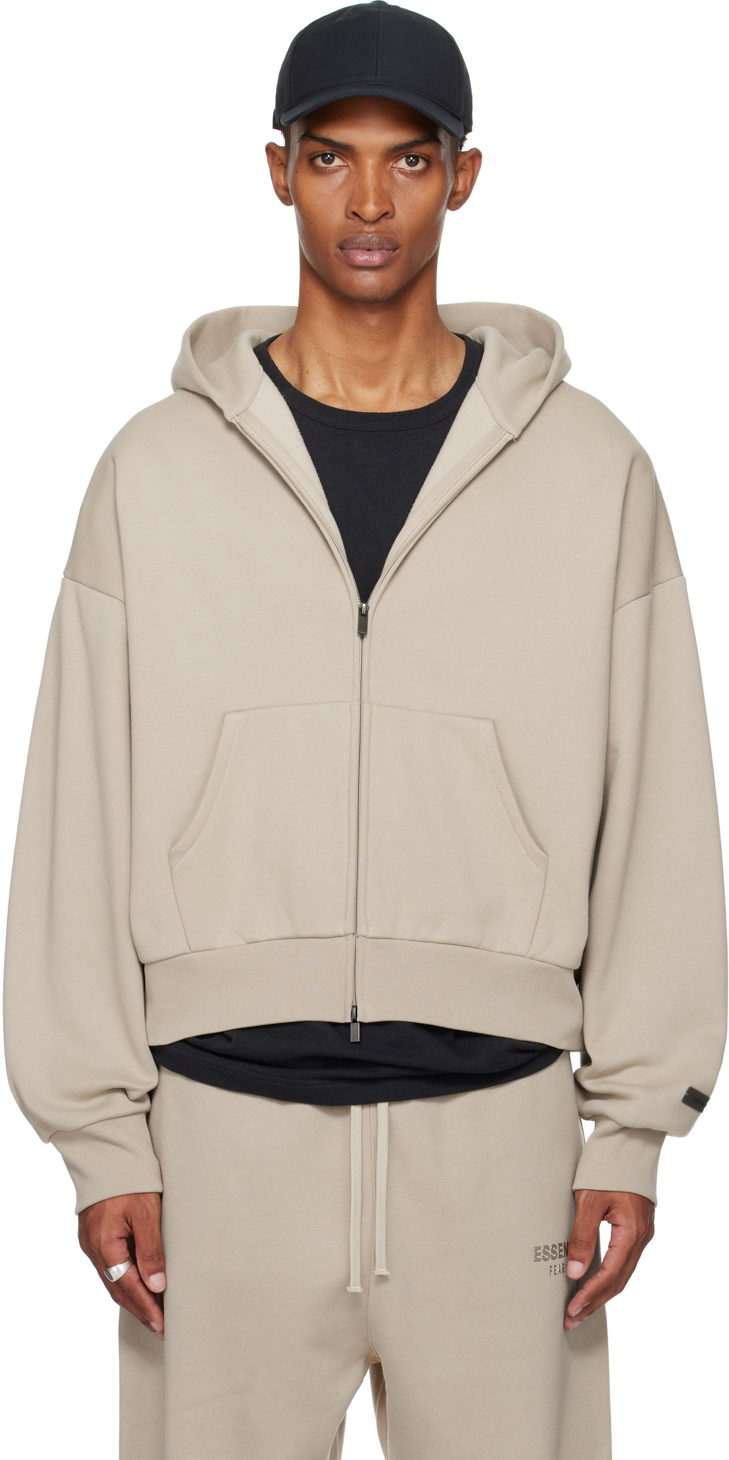 Суитчър Fear of God Classic Fit Fleece Zip-Up Hoodie Бежово | 192SP254781F, 0