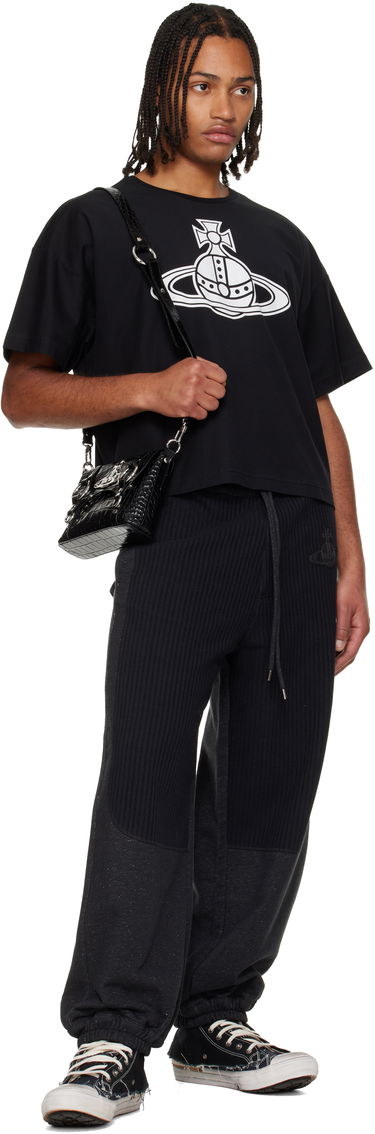 Чанта през рамо Vivienne Westwood Kim Croc-Effect Orb Crossbody Черно | 48030007U-L0099-, 3