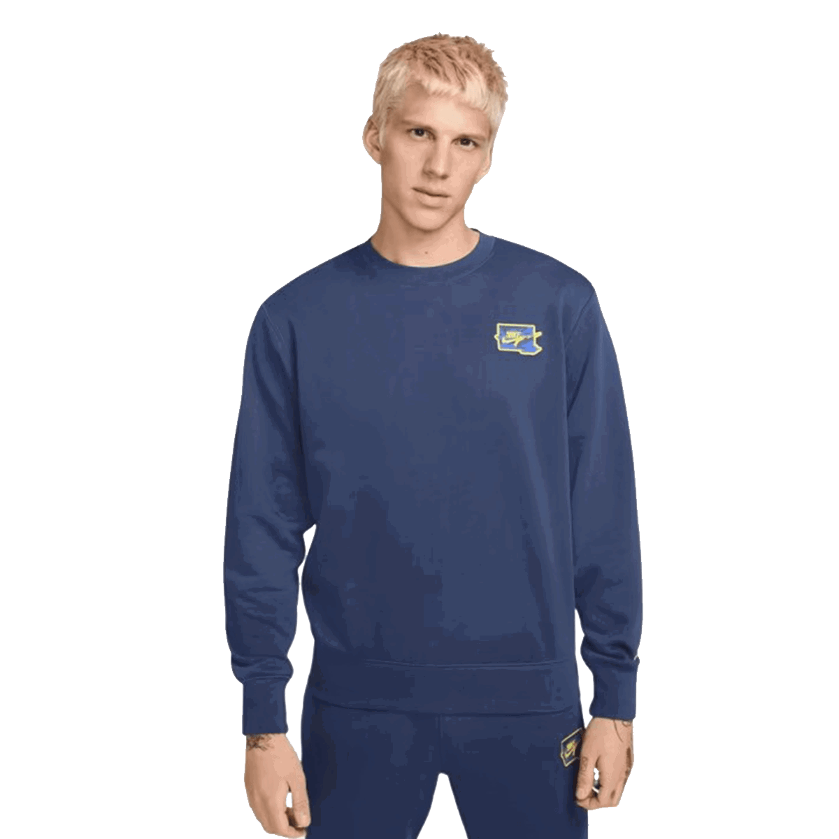 Суитчър Nike Club Fleece Crewneck Sweatshirt Синьо | FZ0764-410, 0