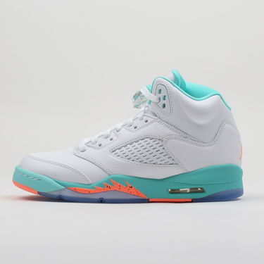 Кецове и обувки Jordan Air Jordan 5 Retro "Light Aqua" GS Бяло | 440892-100, 0