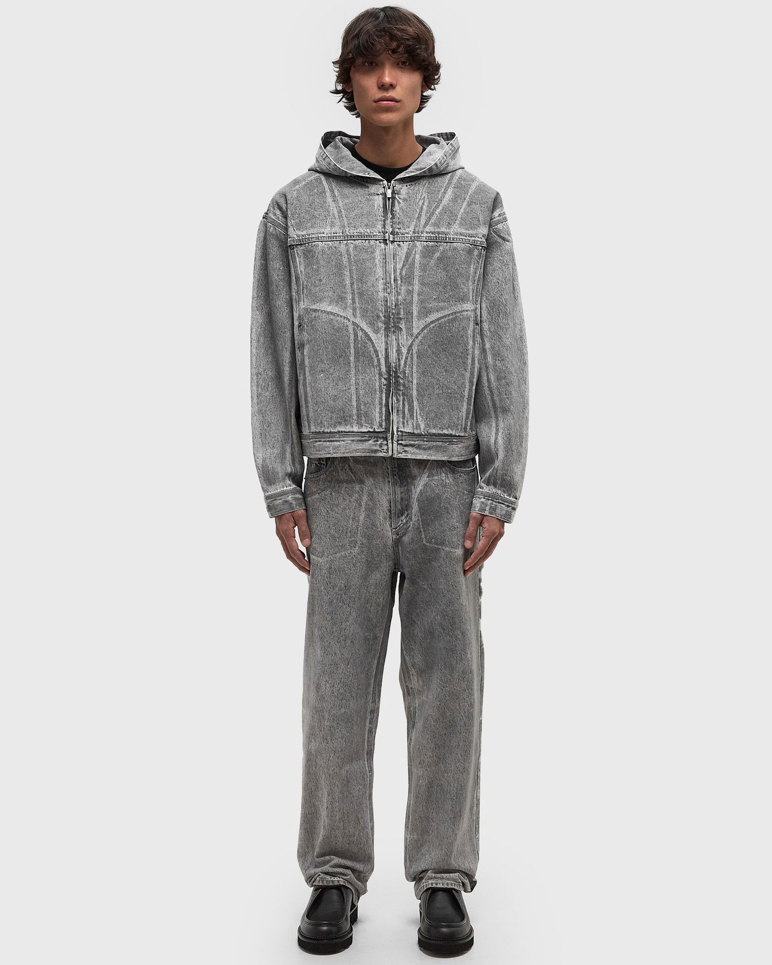 Суитчър DAILY PAPER Waxed Denim Jacket Сиво | 2421033, 1