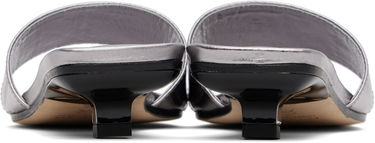 Аксесоари BY FAR BY FAR Ceni Eel Embossed Metallic Leather Heeled Sandals Металик | MWFHO014CL035ME032PL, 1