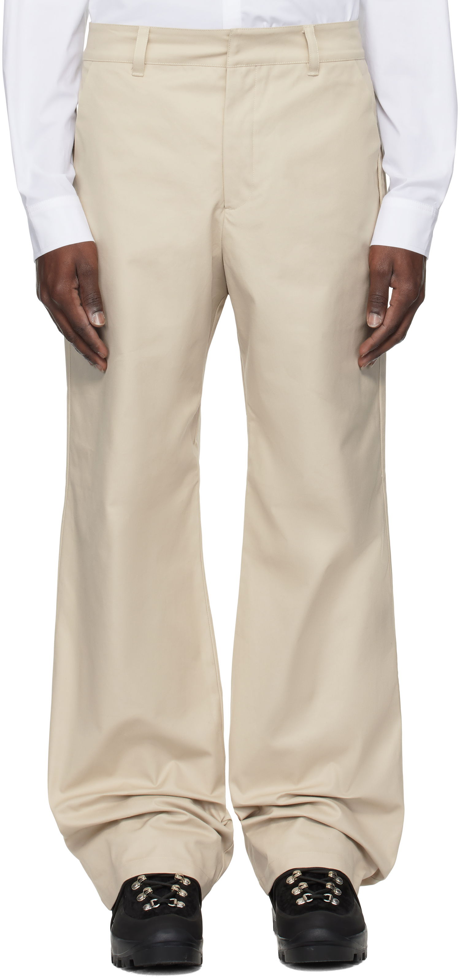 Панталони HELIOT EMIL Heliot Emil Igneous Wide-Leg Trousers Бежово | PRESS25_M_10_185_ST18, 0