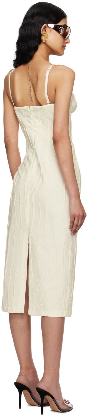 Pокля Blumarine Blumarine Floral Midi Dress Бежово | P444A122A, 2