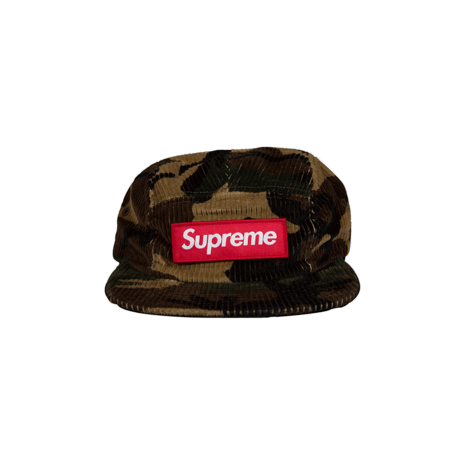 Шапка с козирка Supreme Camo Corduroy Camp Cap Зелено | FW19H21 WOODLAND CAMO, 0