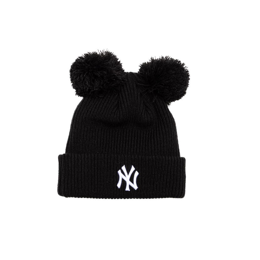 Шапка New Era MLB Double Pom Beanie NY Yankees One Size (56-59 cm) Черно | 60691354