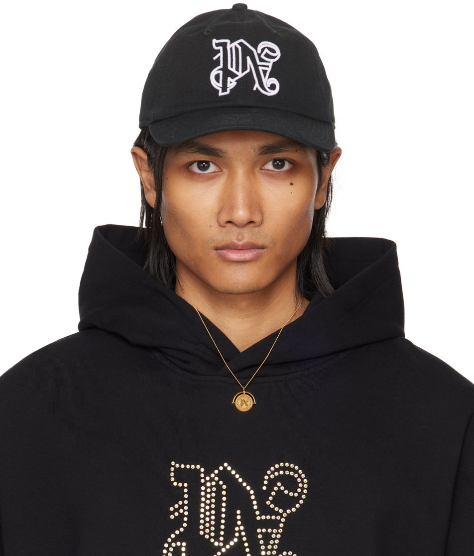 Шапка с козирка Palm Angels Monogram Cap Черно | PMLB094R24FAB0121001, 0