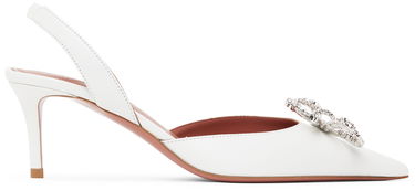 Кецове и обувки Amina Muaddi Sling Crystal Embellished Heels Бяло | ROSIE SLING 60 CL NAPPA, 0