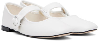 Облекло Repetto Repetto Georgia Square-Toe Mary Jane Ballerina Flats Бяло | V4141VE, 3