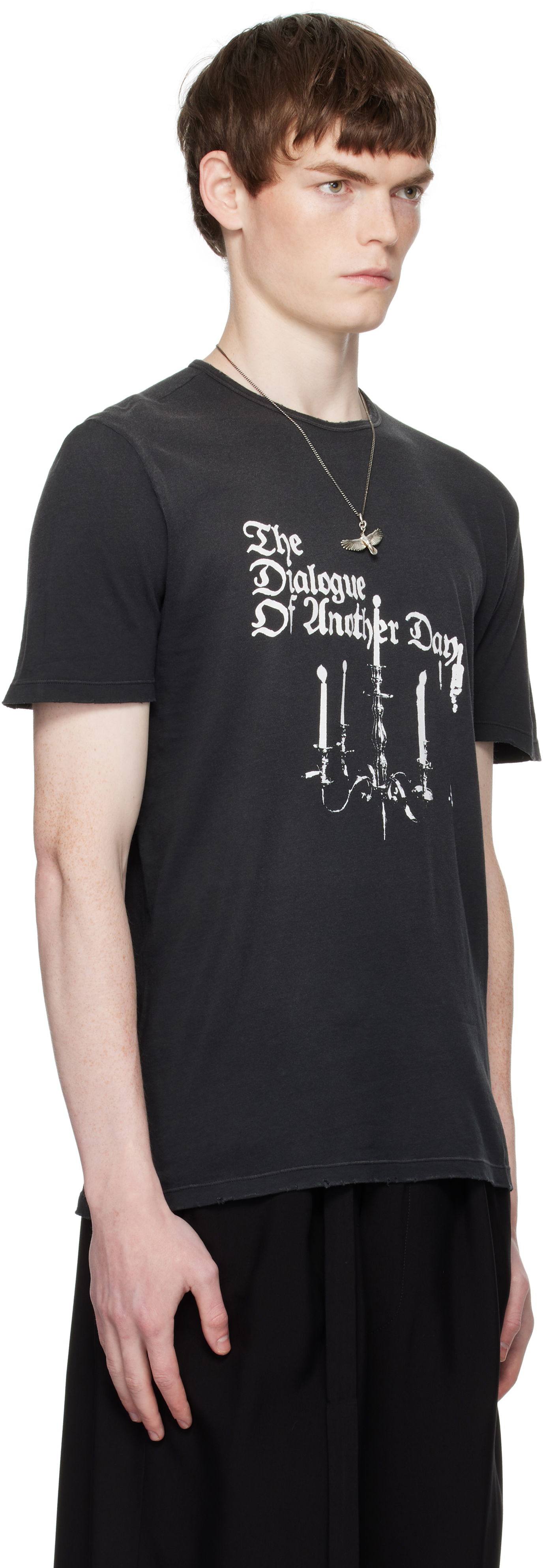 Тениска Ann Demeulemeester Ann Demeulemeester Standard Chandelier Print T-Shirt Черно | B0012877-FA637-098, 1