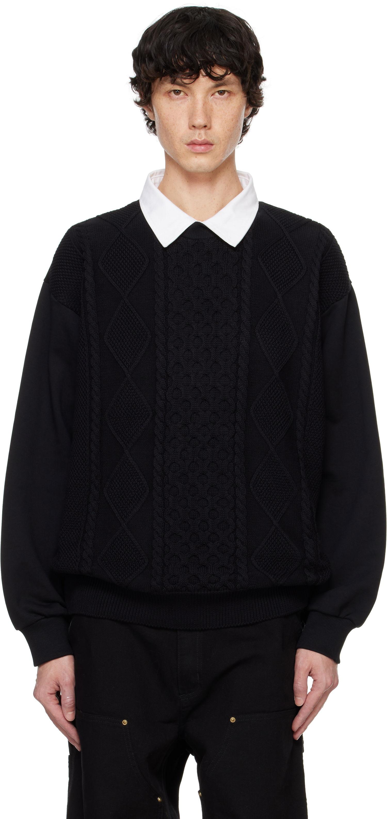 Пуловер Carhartt WIP Black Knit Tridon Sweater Черно | I034033, 0