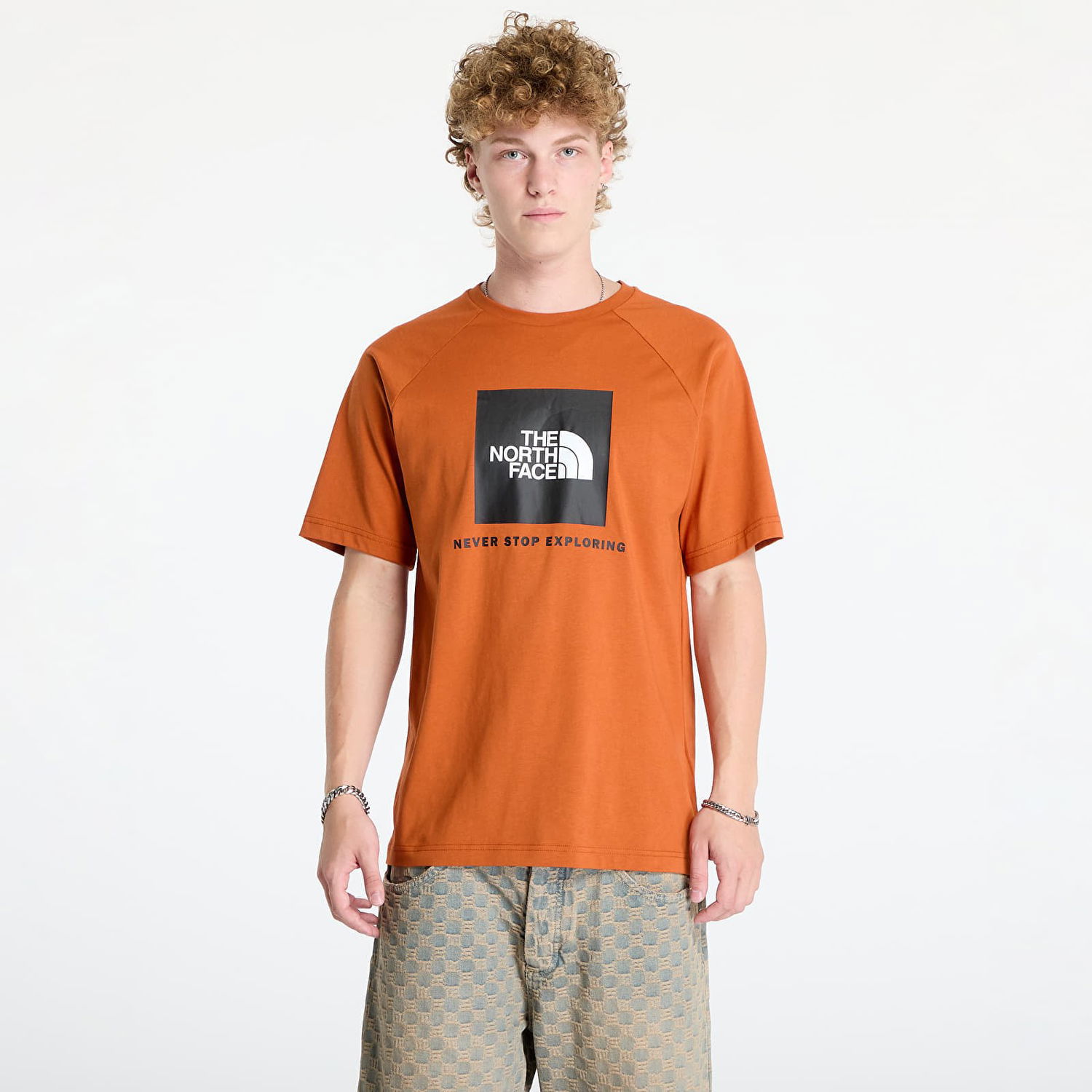 Тениска The North Face S/S Raglan Redbox Tee Earthen Copper Оранжево
 | NF0A87NJ1I01, 0