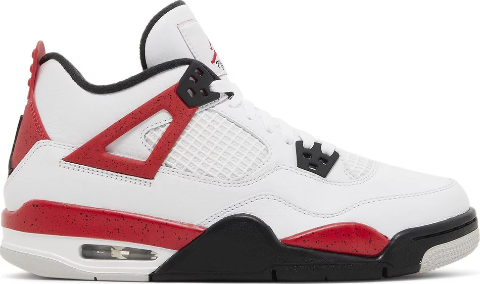 Кецове и обувки Jordan Jordan 4 Retro "Red Cement" Бяло | 408452-161, 0