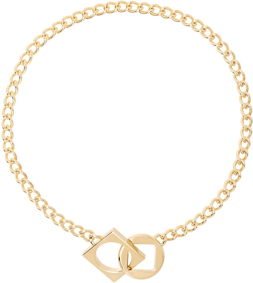 Колие Jacquemus Les Classiques 'Le collier rond carré' Choker Бежово | 24E233JW640-5845