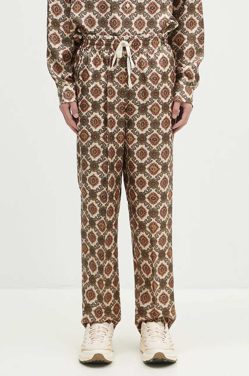 Панталони Drôle de Monsieur Le Pantalon Renzo Silk Straight-Leg Trousers Бежово | E.BP152.SE006.BG, 0