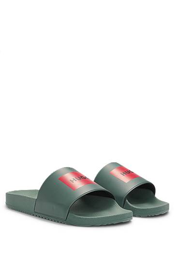 Облекло и аксесоари BOSS Hugo Slides with Logo Label Зелено | 50522525