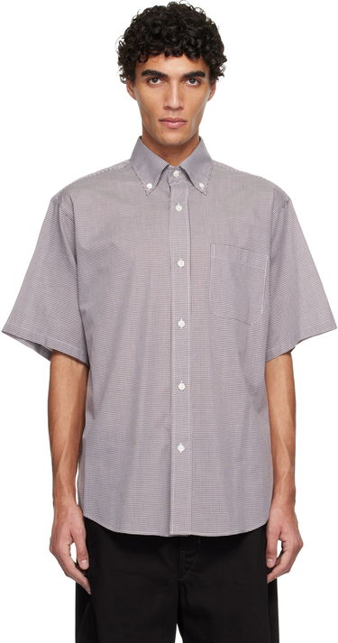 Риза HED MAYNER Hed Mayner Short Sleeve Button-Down Collar Micro-Check Shirt Многоцветен | HMMC60042AHC263, 0