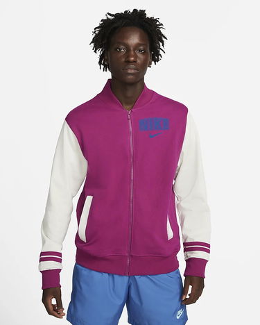 Яке бомбър Nike Fleece Varsity Jacket Лилаво | FD0479-549, 0