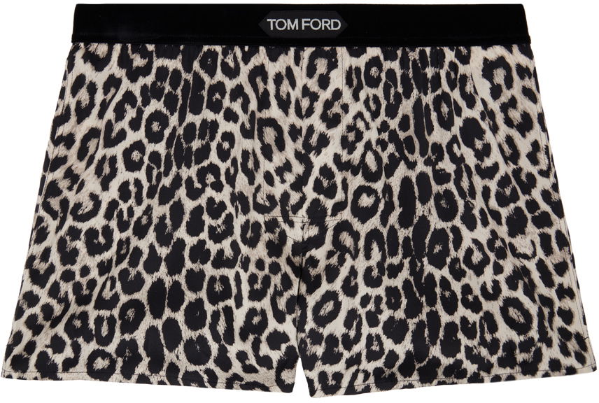 Боксерки Tom Ford Tom Ford Leopard Boxers Бежово | T4LE4 175, 0