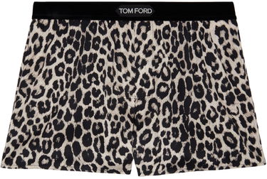 Боксерки Tom Ford Tom Ford Leopard Boxers Бежово | T4LE4 175, 0