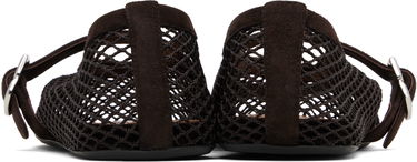 Кецове и обувки Alaïa ALAÏA Fishnet Ballerina Flats Кафяво | AA3A029TK061, 1