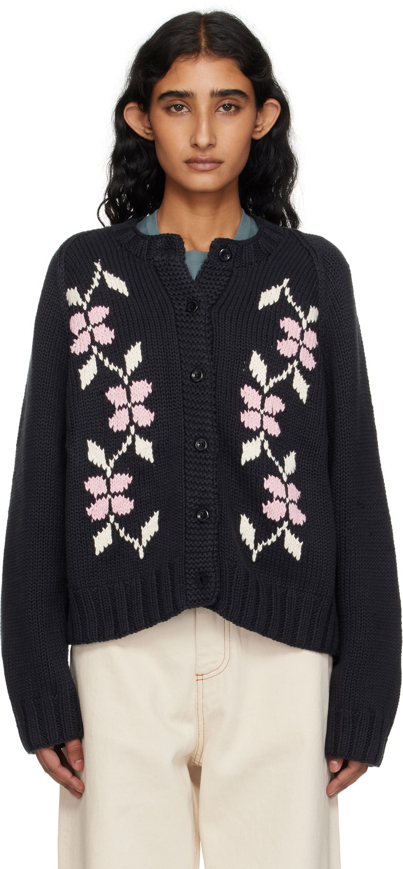 Пуловер YMC YMC Atomic Knit Cardigan Черно | Q8YME