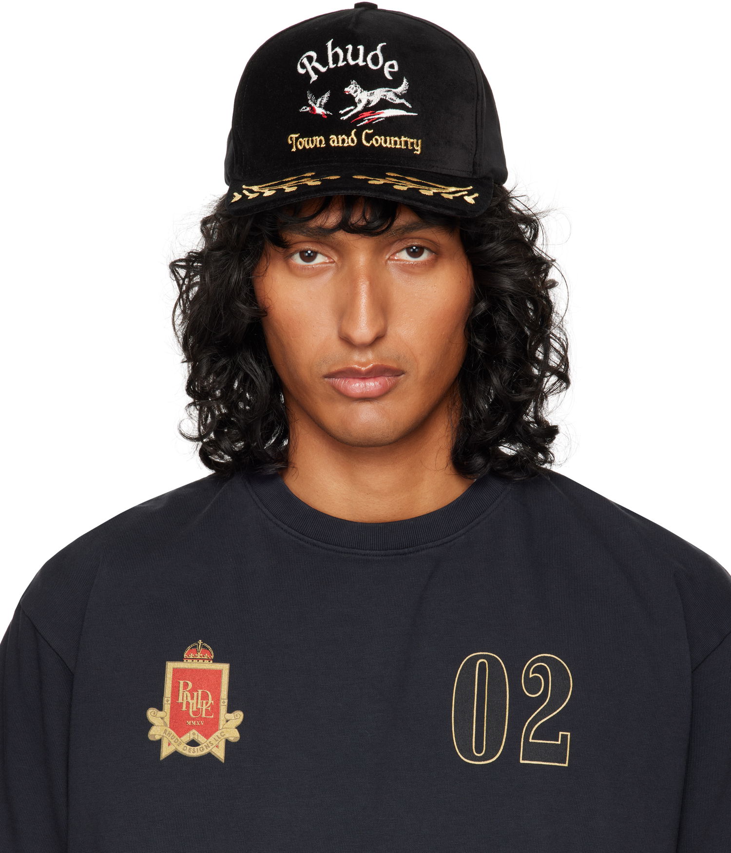 Шапка с козирка Rhude Country Souvenir Cap Черно | RHFW24HA06012, 0