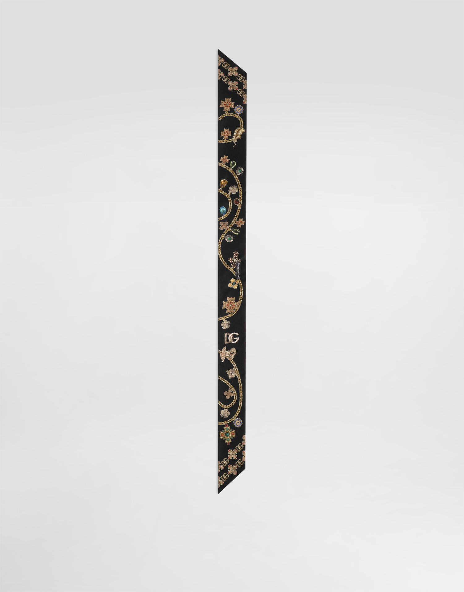 Шал Dolce & Gabbana Dolce & Gabbana Silk Twill Bandeau Черно | FS215AGDDAWHN5SB, 1